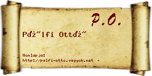 Pálfi Ottó névjegykártya